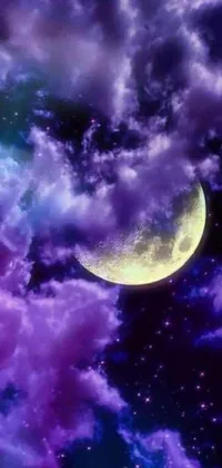 Indulge your love for all things space-inspired with this stunning phone live wallpaper that captures the enigmatic beauty of the glowing moon