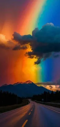 Cloud Sky Rainbow Live Wallpaper