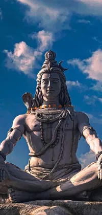 Cloud Sky Statue Live Wallpaper