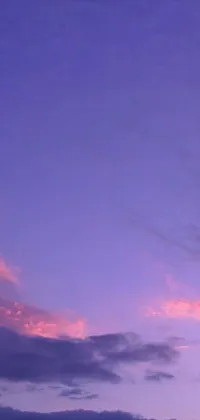 This phone live wallpaper showcases a plane soaring high in the soft lilac skies with a stunning major arcana sky design