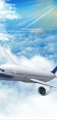 AirPlane in the sky  Live Wallpaper