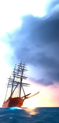 Sail the waves with this stunning phone wallpaper