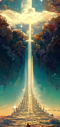 Experience a stunning journey to enlightenment with this breathtaking phone live wallpaper