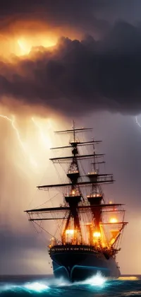 Enjoy the thrill of the high seas with this phone live wallpaper