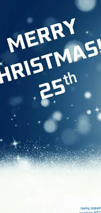 This vibrant blue and white Christmas-themed live wallpaper will transport you to a futuristic world of snowflakes and cityscapes