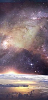 Experience the breathtaking beauty of the cosmos with this live wallpaper for your phone