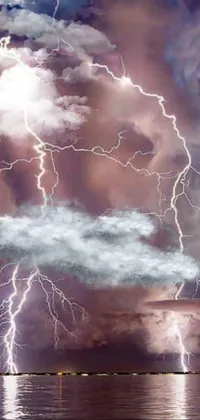 Cloud Water Lightning Live Wallpaper