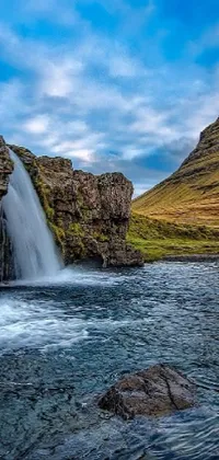 waterfall mountain Live Wallpaper