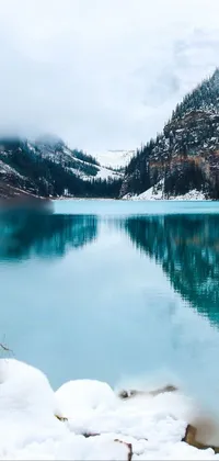 Experience the tranquility of a winter wonderland with this stunning phone live wallpaper