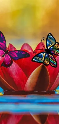 Colorful Invertebrate Butterfly Live Wallpaper