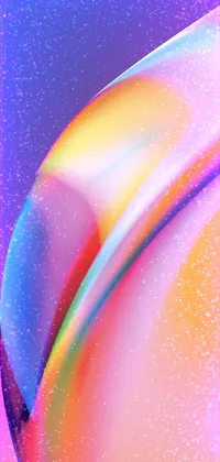 This mesmerizing live wallpaper features a close-up of the back of a cell phone, showcasing stunning abstract art in the style of illusionism