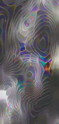 This phone live wallpaper showcases a close-up of a metallic phone with a blurred backdrop, displaying a microscopic photo on the screen