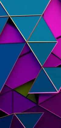 Colorfulness Azure Triangle Live Wallpaper
