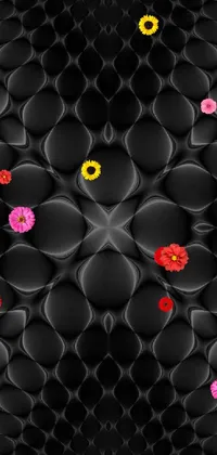 Colorfulness Black Flower Live Wallpaper