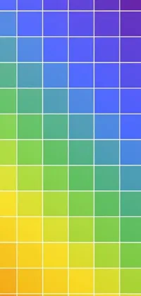 Add some color to your phone with this vibrant live wallpaper featuring a grid of colorful squares arranged in different gradient patterns