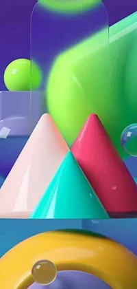 Colorfulness Electric Blue Triangle Live Wallpaper