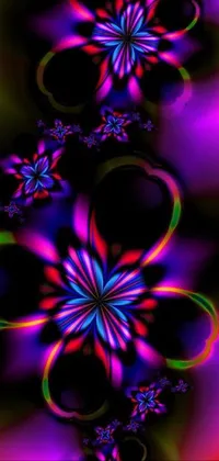 Colorfulness Flower Purple Live Wallpaper