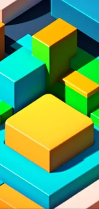 Colorfulness Green Rectangle Live Wallpaper
