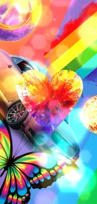 Enhance your phone's background with this vibrant and colorful live wallpaper