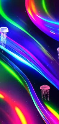 Get lost in a whirl of colorful lights with this stunning live phone wallpaper