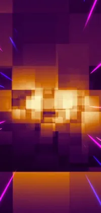 Get ready for an electrifying phone display with our stunning live wallpaper! Featuring a glowing cube rendered in shades of orange and purple, this computer-generated image is a show-stopping sight
