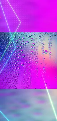 This mobile live wallpaper features digitized water droplets on a window in a magnificent piece of digital art by Jan Rustem