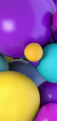 Colorfulness Purple Balloon Live Wallpaper