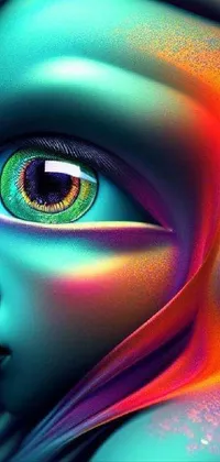 Colorfulness Purple Eyelash Live Wallpaper