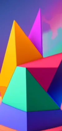 Colorfulness Triangle Font Live Wallpaper