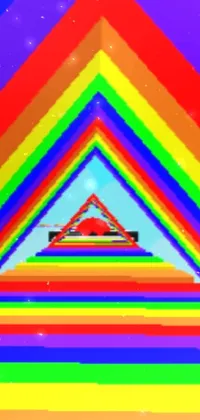Colorfulness Triangle Magenta Live Wallpaper
