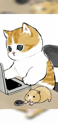 Computer Personal Computer Cat Live Wallpaper