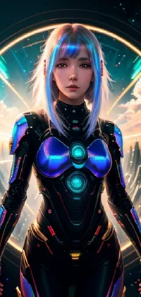 Cool Electric Blue Fictional Character Live Wallpaper