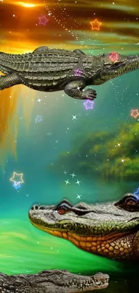 Crocodile Water Water Resources Live Wallpaper