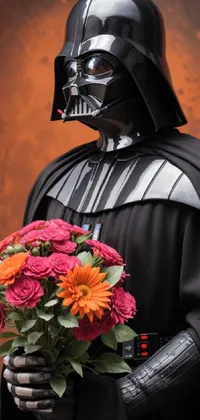 Darth Vader Flower Head Live Wallpaper