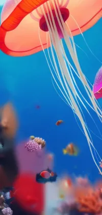 Transform your phone into an underwater wonderland with this breathtaking live wallpaper