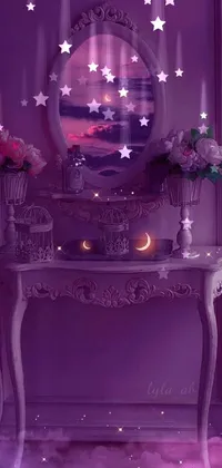 Decoration Furniture Purple Live Wallpaper