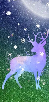 Deer Light Branch Live Wallpaper