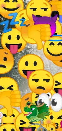 If you're a fan of quirky and animated live wallpapers for your mobile phone, this emoticon-themed wallpaper might be just what you're looking for