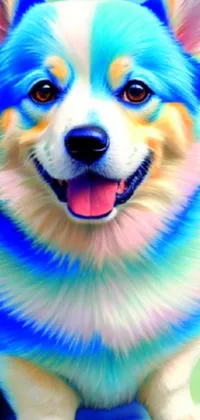 Dog Blue Smile Live Wallpaper