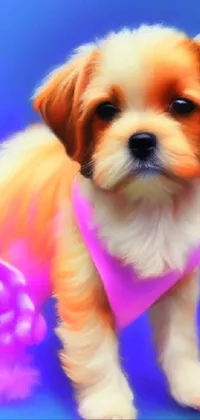 Fluffy puppy Live Wallpaper