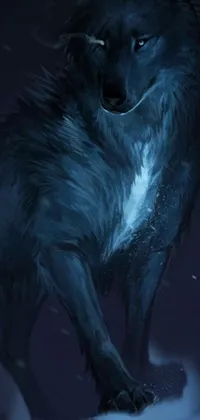 Dog Carnivore Painting Live Wallpaper