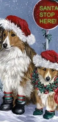 Dog Carnivore Santa Claus Live Wallpaper