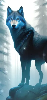  wolf in the forest  Live Wallpaper