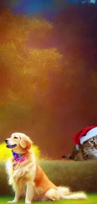 christmas dog wallpaper