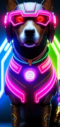 Dog Light Purple Live Wallpaper