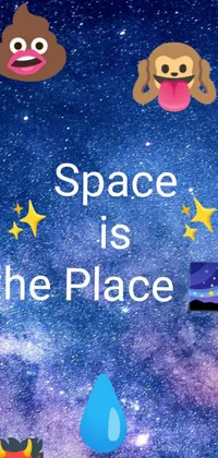 This live wallpaper features a space-themed cover replete with stars and planets set against a dark blue and purple background