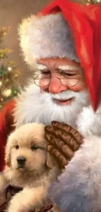 Dog Mammal Christmas Tree Live Wallpaper