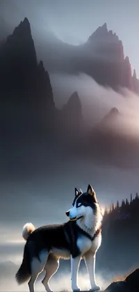 Dog Mountain Light Live Wallpaper