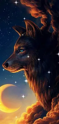 moon wolf Live Wallpaper