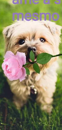Dog Plant Flower Live Wallpaper